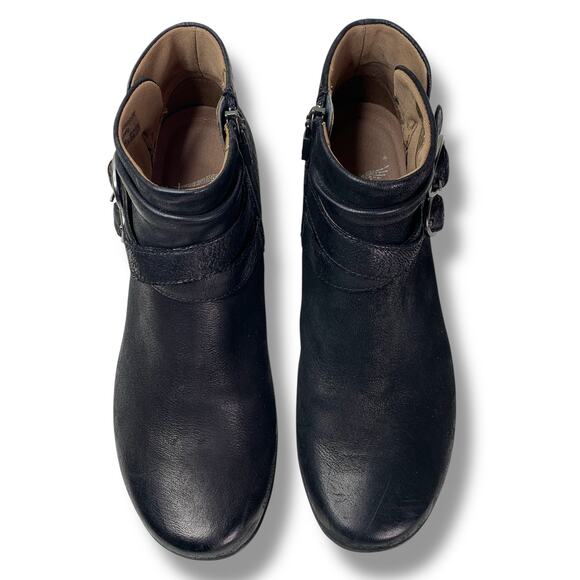 Dansko Ankle Bootie Faithe Black Burnished Leather Nubuck US Size 6.5 / 7 EU 37 - Picture 6 of 11